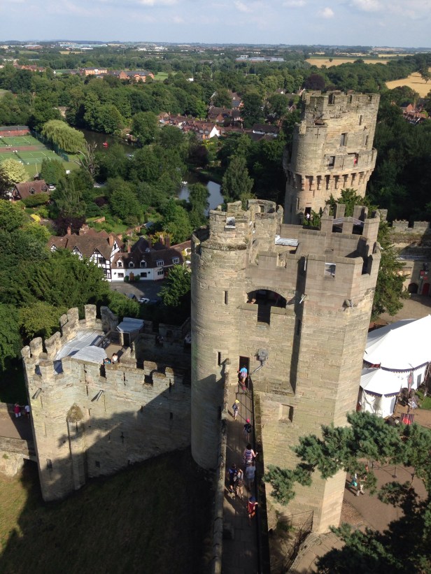 A shot of Warwick Castle. Go here, and watch a trebuchet firing.